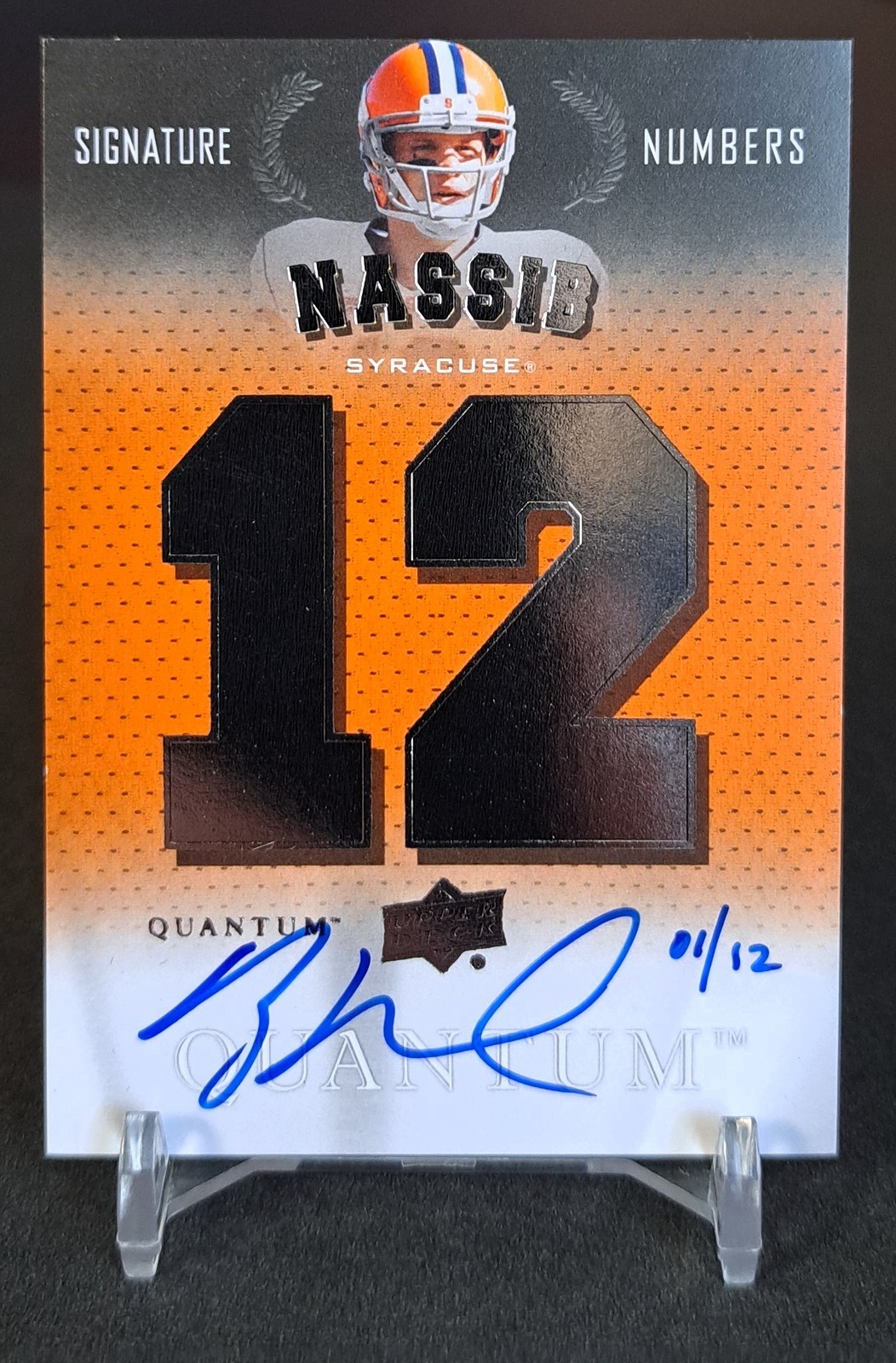 2013 UD Quantum RYAN NASSIB On Card Auto RC #01/12 = EBAY 1/1 SSP Rare Syracuse