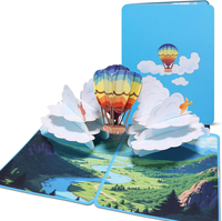 Pop Up Karte Geburtstag HeißLuftballon - Geburtstagskarte 3D - Ruhestand Karte -