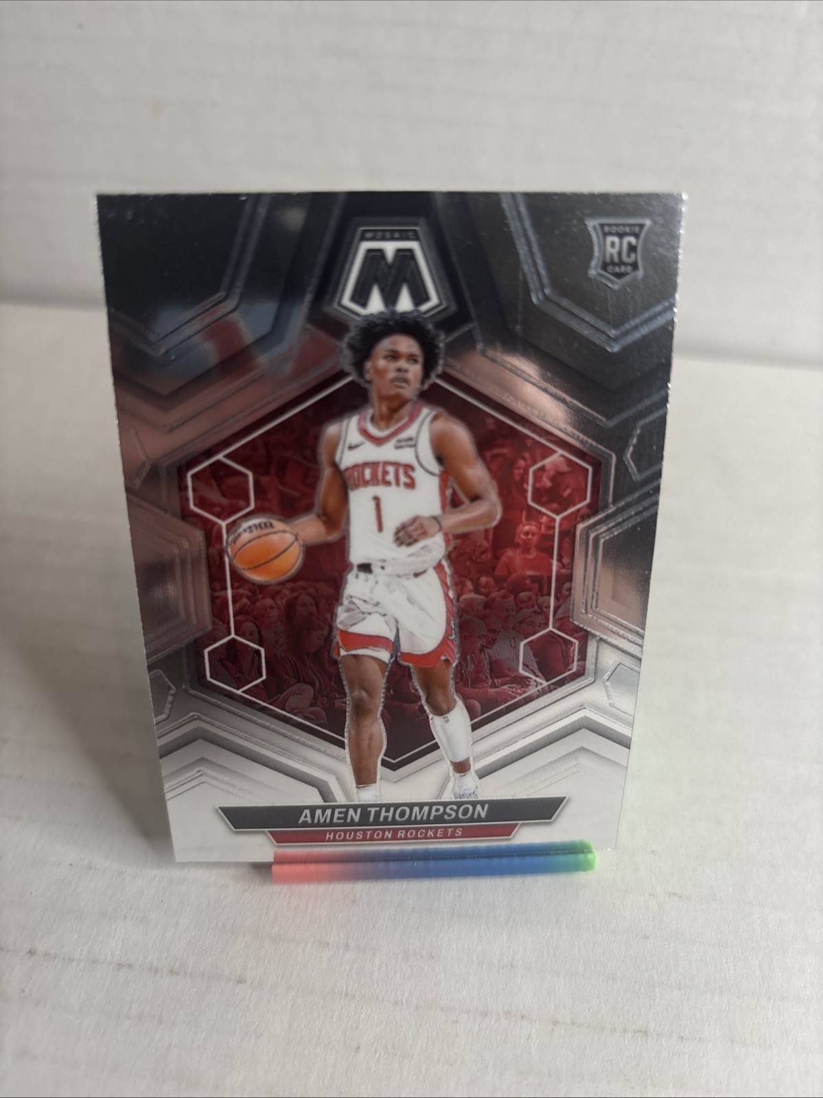 2023-24 Panini Mosaic Amen Thompson Rookie #230 Silver Prizm RC Houston Rockets
