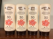  4 Hawaiian Tropic Sheer Touch SPF 30 Sunscreen, 8 oz 10/2027 