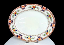 Samson Hancock & Sons Corona Ware Tokio Pattern  Antique 14" Oval Platter 1912-