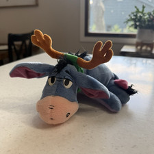 Disney Eeyore Reindeer Beanbag Plush Toy 1998 Winnie the Pooh  Friends