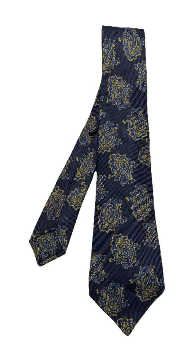 Cravate Kiton En Soie 7 Folds – Motif Tartan Multicolore Fait Main En Italie