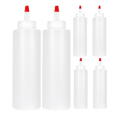 6PC Squeeze Squirt GewüRz Flaschen für Saucen 16 Unzen Perfekte BehäLter fü3572