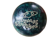 Vintage Brunswick Cosmic 6 Bowling Ball - 6.4lb Green Swirl