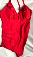 Lot 4851- Women's Shekini Red One Pc Swimsuit - Size L