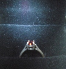 925 Sterling Silver Ring 7x5mm Mozambique Red Garnet Gemstone Jewelry NEW