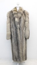 MINT INDIGO FOX FUR COAT JACKET WOMEN WOMAN SIZE 4-6 SMALL