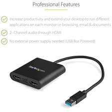 StarTech USB-A 3.0 Dual HDMI Adapter for Windows /
