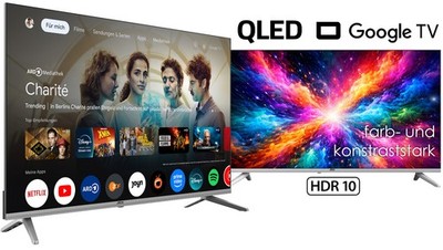 32 Zoll / 80 cm QLED Smart Fernseher JTCSQ32H39330G, Android TV, Sprachsteuerung