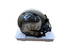 Emeka Egbuka Signed Tampa Bay Buccaneers (Military) Mini Helmet BECKETT BAS