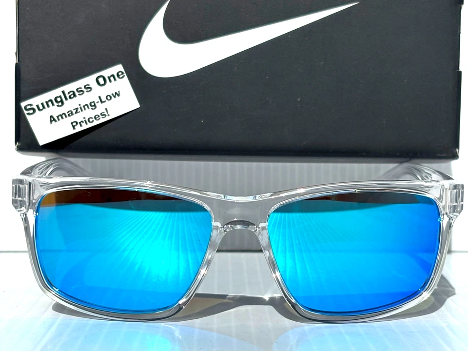 耐克 CRUISER 闪亮透明防紫外线蓝色镜面镜片太阳镜 EV0834 914 — 第 2/4 张图片