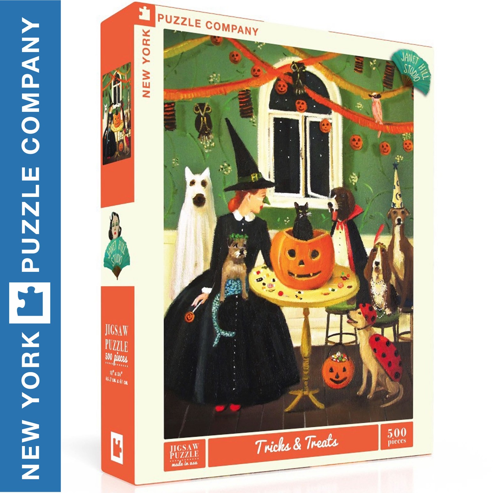 TRICKS & TREATS 500pc New York Puzzle Company Random Cut Deluxe Jigsaw NPZJH2453