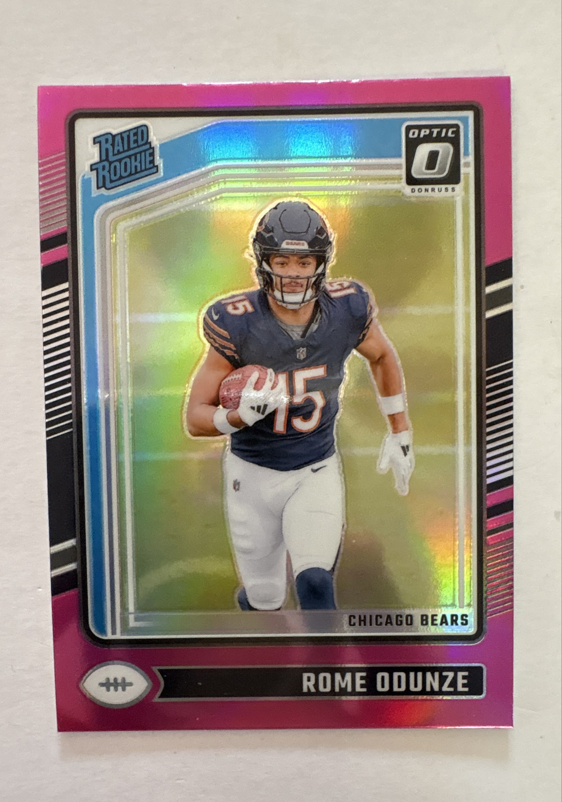 2024 Panini Donruss Optic - Rated Rookie Rome Odunze #286 Pink Prizm (RC)