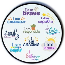 Positive Affirmation Reusable Static Sticker - Window Mirror Whiteboard - Gre...