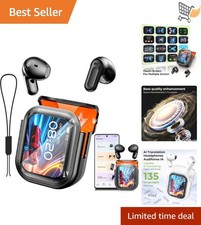 Wireless Translation Earbuds Bluetooth 5.4 135 Languages Touch Screen Noise C...