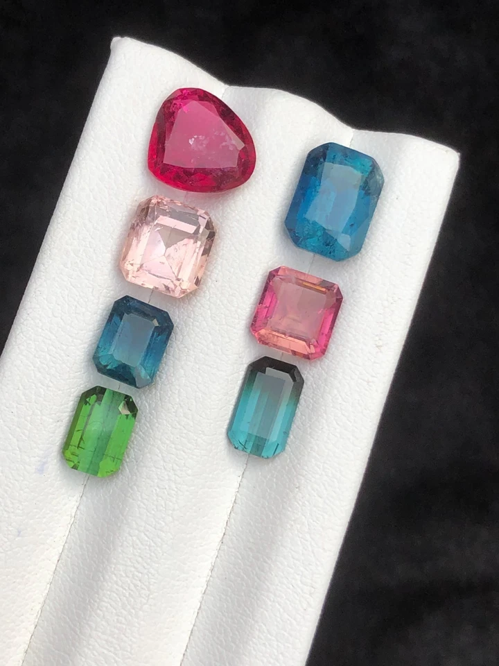 15 Ct Natural Multi-Color Tourmaline Lot 10x7x6 to 7x5x3mm From Afghanistan - Image 4 of 4
