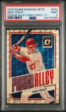 2016 Donruss Optic Mike Trout Power Alley GOLD VINYL 1/1 PSA 9 Angels