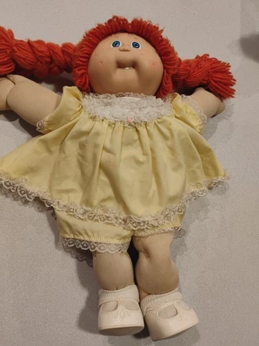 1985 Xavier Roberts Cabbage Patch Kid CPK RED HAIR GIRL DOLL One Tooth Blue Eyes