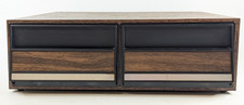 Vintage Wood Grain 2-Drawer VHS Tape Holder   Holds 24 Tapes   For VCRs