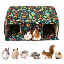 Guinea Pig Hideout with Tunnels, Toys  Cozy House - Soft Large Bed for Small...