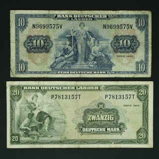 10 20 Deutsche Mark 22.8.1949 Bank of German States (FRG 4 5)
