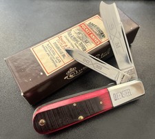 Schatt & Morgan Queen Cut Co Razor Barlow 2 Blade Vintage Pocket Knife With Box