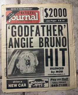 Padrino Angelo Bruno HIT titolo Philadelphia Journal giornale 22/03/80
