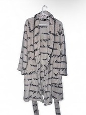 Victoria's Secret Women's Plush Short Cozy VS Logo Tie Robe Size M/L