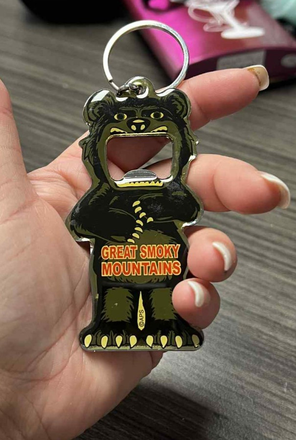 Great smokey mountains - bear keychain - bottle opener