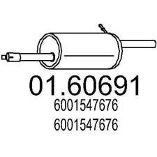 MTS 01.60691 Endschalldämpfer für RENAULT LOGAN I (LS) für DACIA SANDERO Auspuff