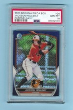 2023 Bowman Chrome Mega Box Jackson Holliday Navy PSA 10 GEM MINT  98/175