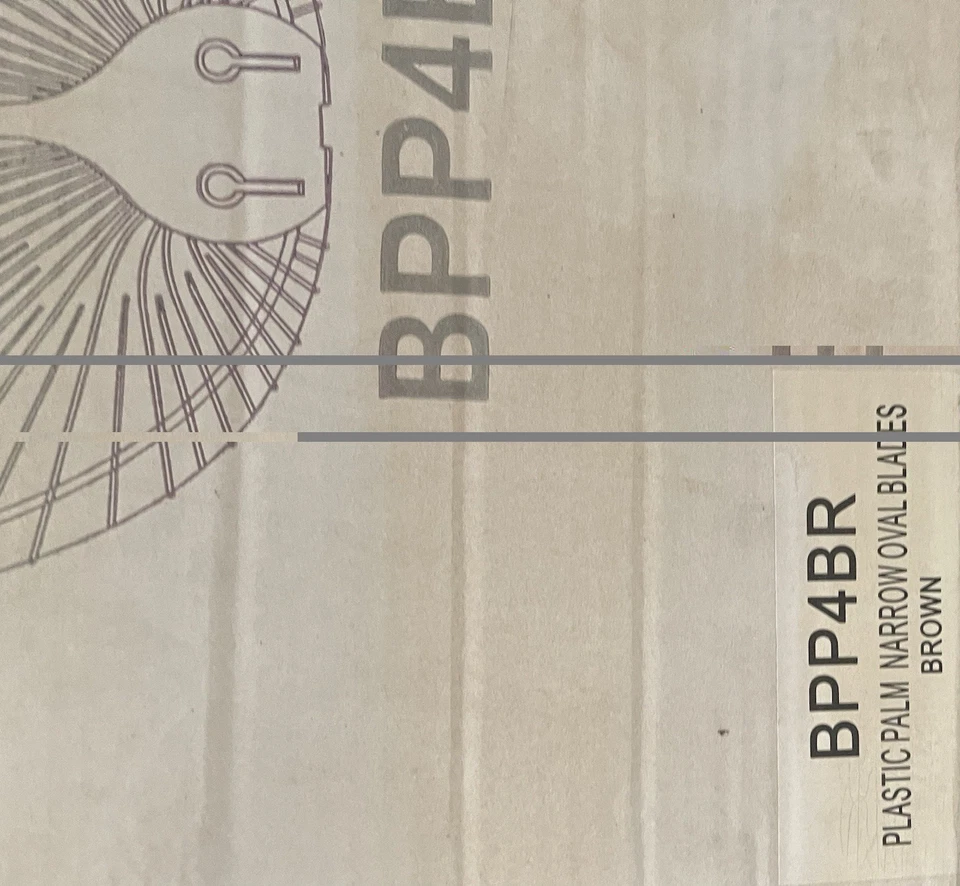 Fanimation BPP4BR 52” Set Of 5 Brown Plastic Composite Palm Blades - Image 2 of 2