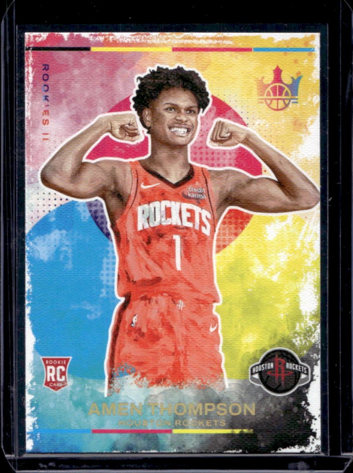 2023-24 Panini Court Kings Amen Thompson RC Rookie Tier Two #114 Rockets