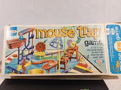 Vintage 1975 Mouse Trap Board Game  Ideal Original Box Completeness Unknown