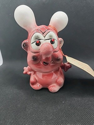 Vintage Kreiss and Company Psycho Ceramics Purple 5'' Figure With Original Tag