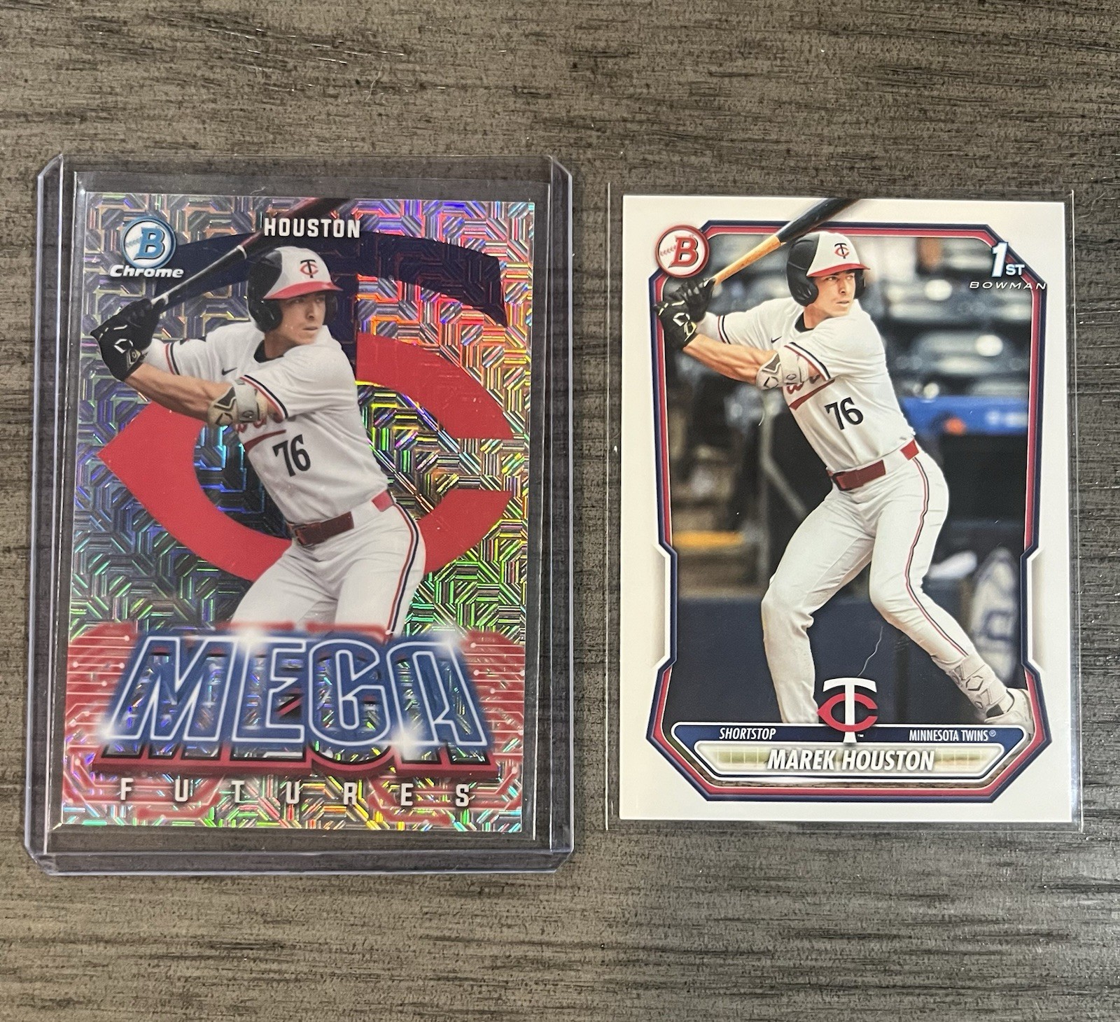 2026 Bowman Marek Houston Lot #MF-2/BP-16 Mega Futures Mojo Refractor SSP Twins
