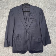 Ermenegildo Zegna Blazer Mens 42R Navy Blue Wool Two Button Jacket Electa