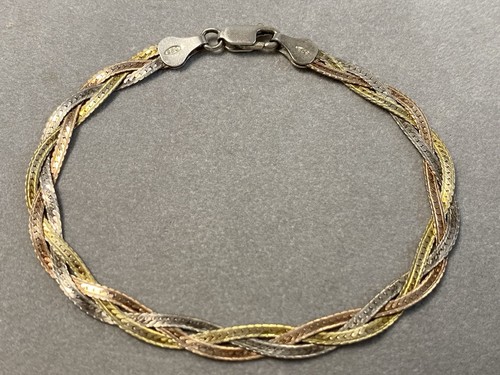 Bracelet Tressé En Argent