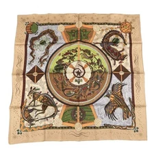 Hermes Silk Scarf Carre 90 REVE D'AUSTRALIE Australian Dream Multicolor Square