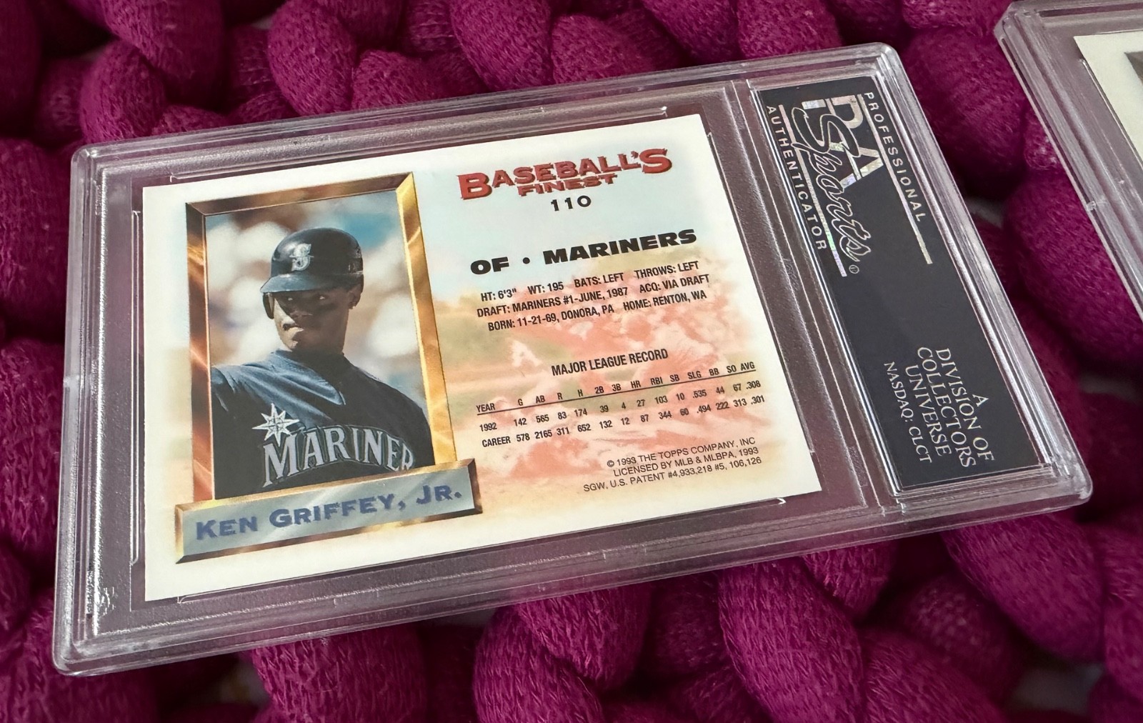 Ken Griffey Jr. 1993 Finest PSA 9 #110 - 2-card set, NM π₯π₯π₯ view 9