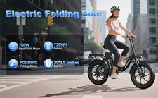 Electric Bike For Adults Teens Folding Ebike 750W Motor 28MPH 48V 13AH