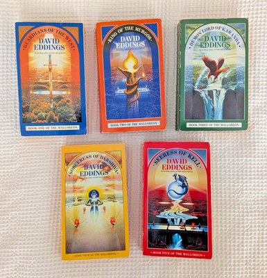 The Malloreon 1-5 Complete Series, David Eddings, Corgi 1980s Paperbacks, Good