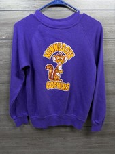 USA Made MJ Soffee Crewneck Sweatshirt Minnesota Gophers Men Small Purple