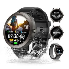 Ultra-high Precision GPS Smart Watches for Men Women, 1.32" Amoled Black