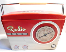 Vintage Style Transistor AM FM Radio Chocolate and Vanilla Biscuit Empty Tin