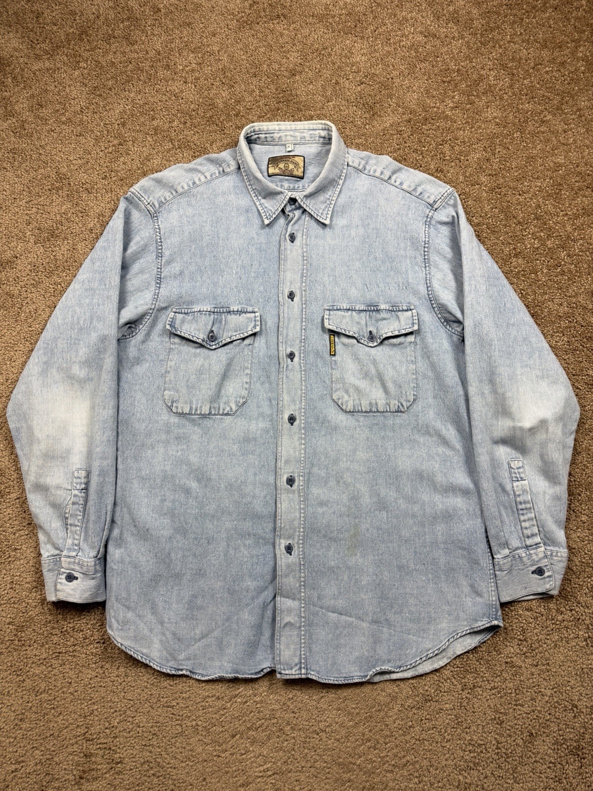 Armani Jeans, Vintage Giorgio Armani Jeans Denim Button Shirt Made In Italy 80s 90s Men’s XL