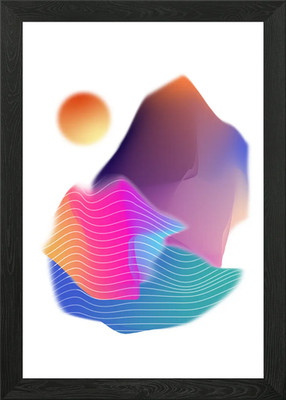 Einzigartiges gerahmtes Wandbild Meteor Farbverlauf Poster Leinwanddruck Bild