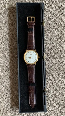 ORIENT F622-UAA0 Automatic Watch Gold Brown Leather Skeleton Back
