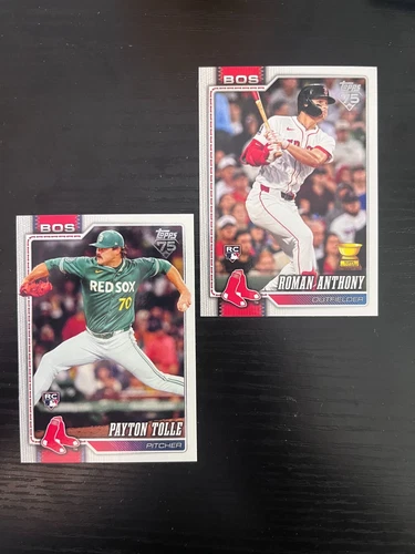 2026 Topps series 1 card Roman Anthony ROOKIE CARD Payton Tolle RC